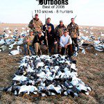 When the UT boys roll into town it is a sure sign the snow goose hunting is going to pick up. Here they have the high field for the year with 110 snow geese.
