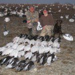 Husband and wife enjoy a successful hunt in early March.
