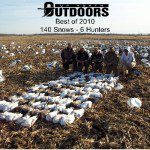 A screwy end to a screwy season...the last day we hunted in Missouri. The skies opened up and we shot 140 birds. The next day it snowed 10-12". The weather was very cruel to us on our 2010 snow goose hunts.