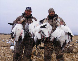 Up North Outdoors guide Jim Weston (left) and Billy Martin. These two guys are hard to keep out of the field.