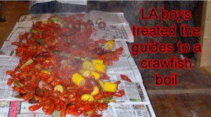 A group from Louisiana brought a little Cajun food and treated us to a crayfish boil.
