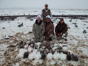 Many say you can’t kill snow geese in the snow. This picture proves otherwise.