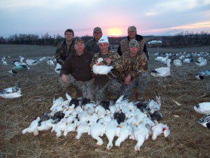 These are the guys that my guide Curt hunts with back home. They refer to themselves as the "Kansas Killing Crew" and lived up to the name with this 40 bird day in mid March.