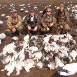 A muddy but successful early March Missouri snow goose hunt.