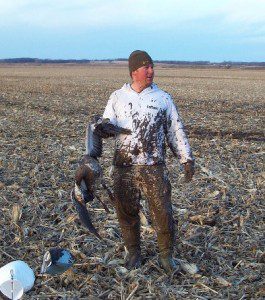 Up North Outdoors guide retrieved this blue goose for his hunters on his ATV that I nicknamed the "rut cutter". I have never seen an ATV that threw mud like his did.