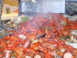 A group from Louisiana brought a little Cajun food and treated us to a crayfish boil.
