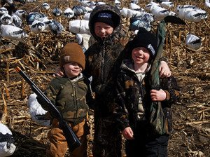 Guides Adam and BJ take their boys out for an afternoon hunt.