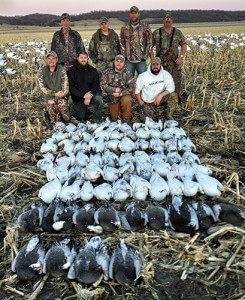 When we had good weather we had good hunting. This was in Missouri.