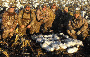 My cousins with on an average day snow goose hunting