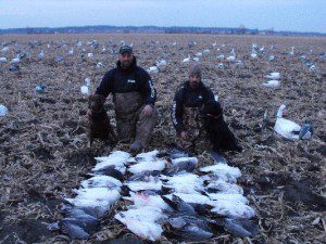 Owner Tracy Northup (left) and guide Billy Martin on a afternoon hunt.