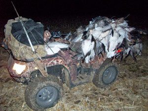 We use nothing but top notch equipment. All of my guides have ATV for hauling gear in and out of the field.