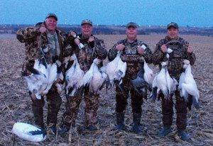 Smiling faces at the end of the average days snow goose hunt.