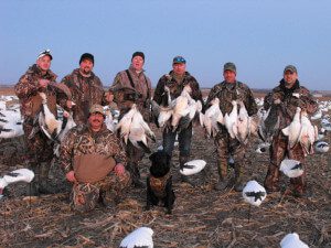 Mickey with his group of snow goose hunters.