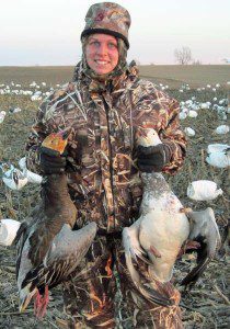 Molly on her first snow goose hunt.