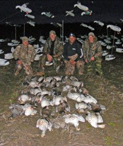 First day of our guided snow goose hunts in Arkansas.
