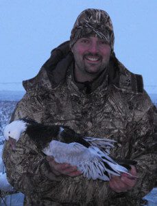 Hunter from California. They don't get many blue geese out there so they are always prized by the west coast hunters.