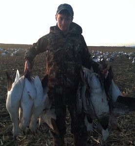 Young Hunter with Snow Geese